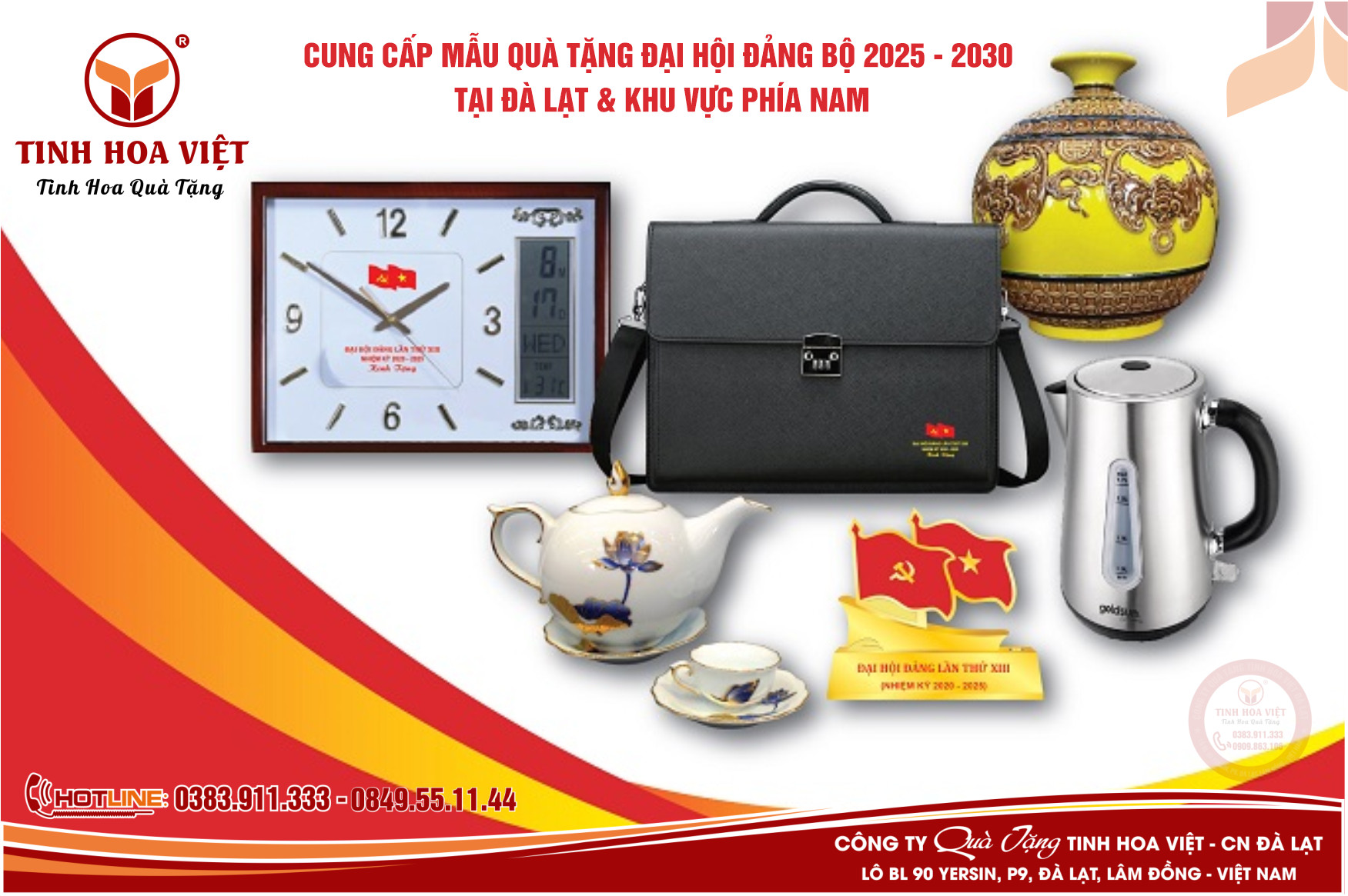 cung cấp Mẫu quà tặng đại hội đảng bộ 2025 - 2030