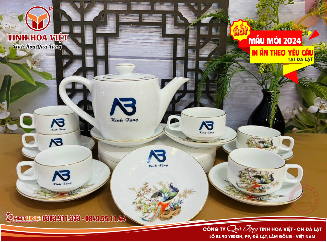 mẫu ấm chén đẹp quà tặng đại hội đảng bộ các cấp nhà nước