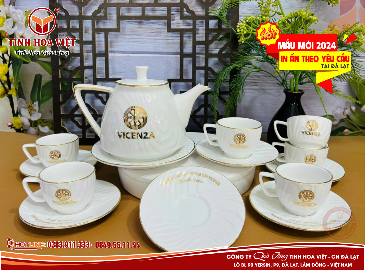 mẫu ấm chén đẹp quà tặng đại hội đảng bộ các cấp nhà nước