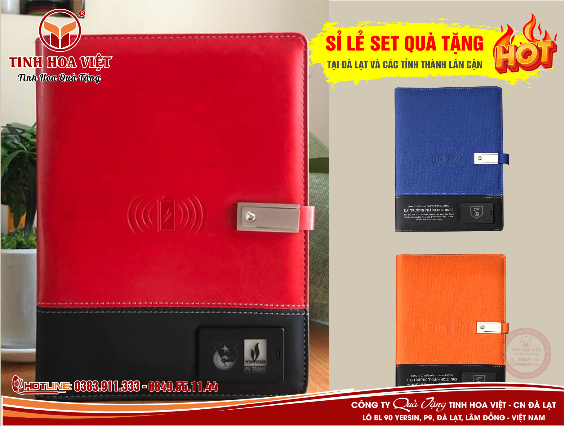 sổ da sạc dự phòng sỉ lẻ tại đà lạt và phía nam