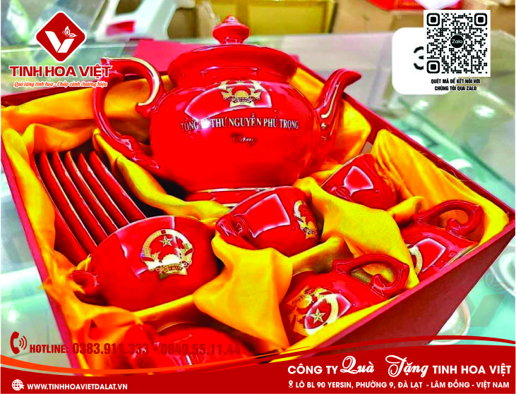 In Ấm Chén Logo Thương Hiệu Quà Tặng Ý Nghĩa Cuối Năm