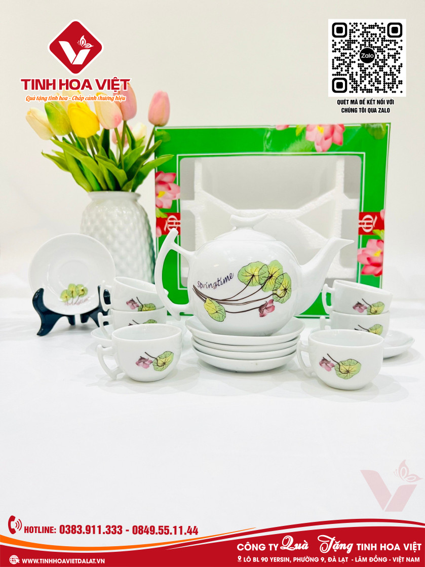 In Ấm Chén Logo Thương Hiệu Quà Tặng Ý Nghĩa Cuối Năm