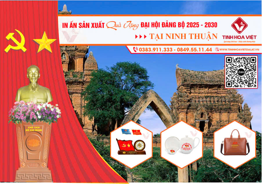 Cung Cấp In Ấn Quà Tặng Đại Hội Đảng Bộ 2025 - 2030 Tại Ninh Thuận