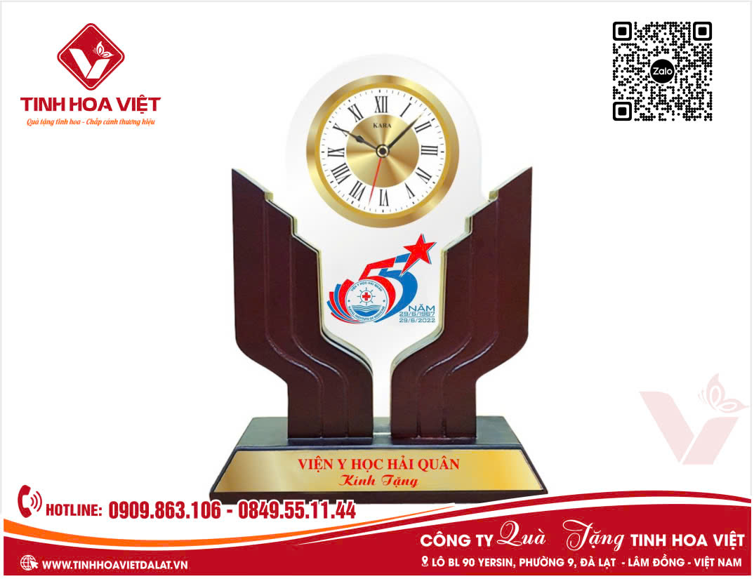 Biểu Trưng Đồng Hồ Để Bàn – Quà Tặng Đại Hội Đảng Bộ 2025 - 2030