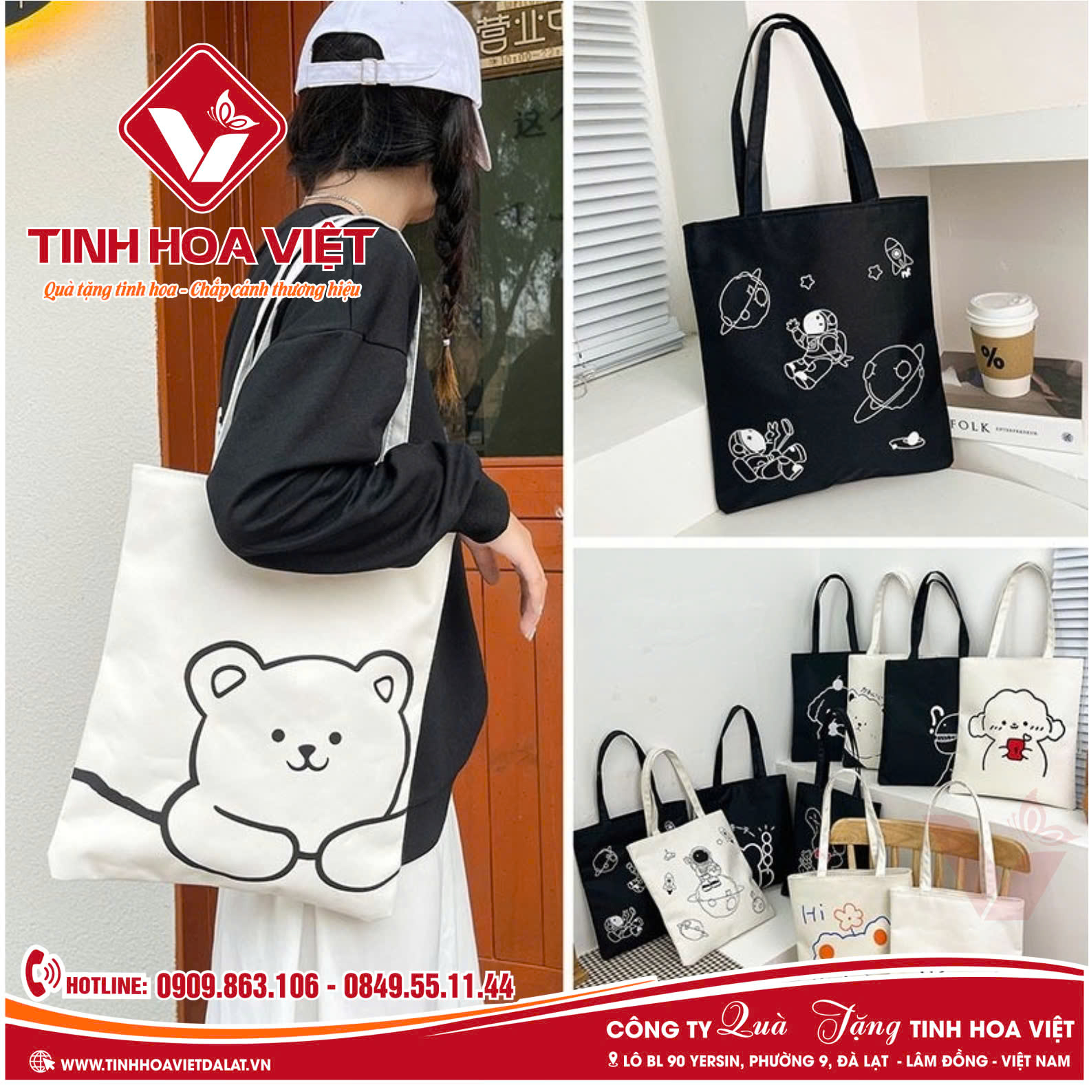 Cung Cấp Sỉ Lẻ Túi Canvas In Ấn Theo Yêu Cầu Tại Đà Lạt và Phía Nam