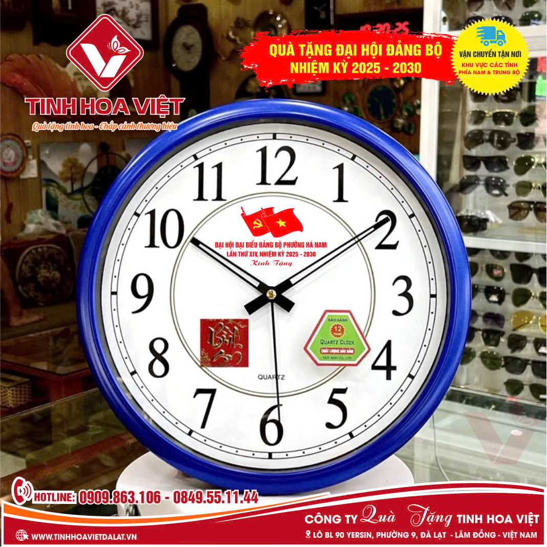 Đồng Hồ Treo Tường In Logo Quà Tặng Sự Kiện Ý Nghĩa