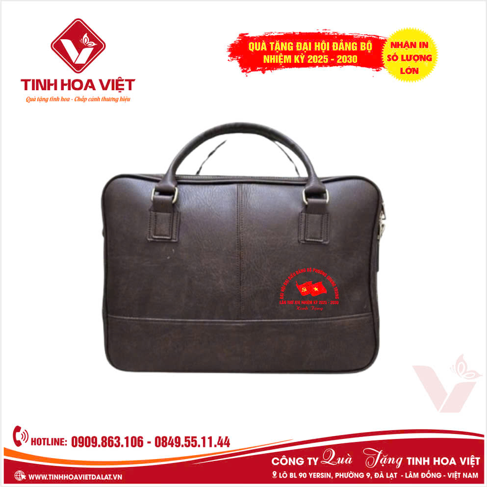 Đơn Vị In Ấn Cặp Da Quà Tặng Đại Hội Đảng Bộ 2025 - 2030