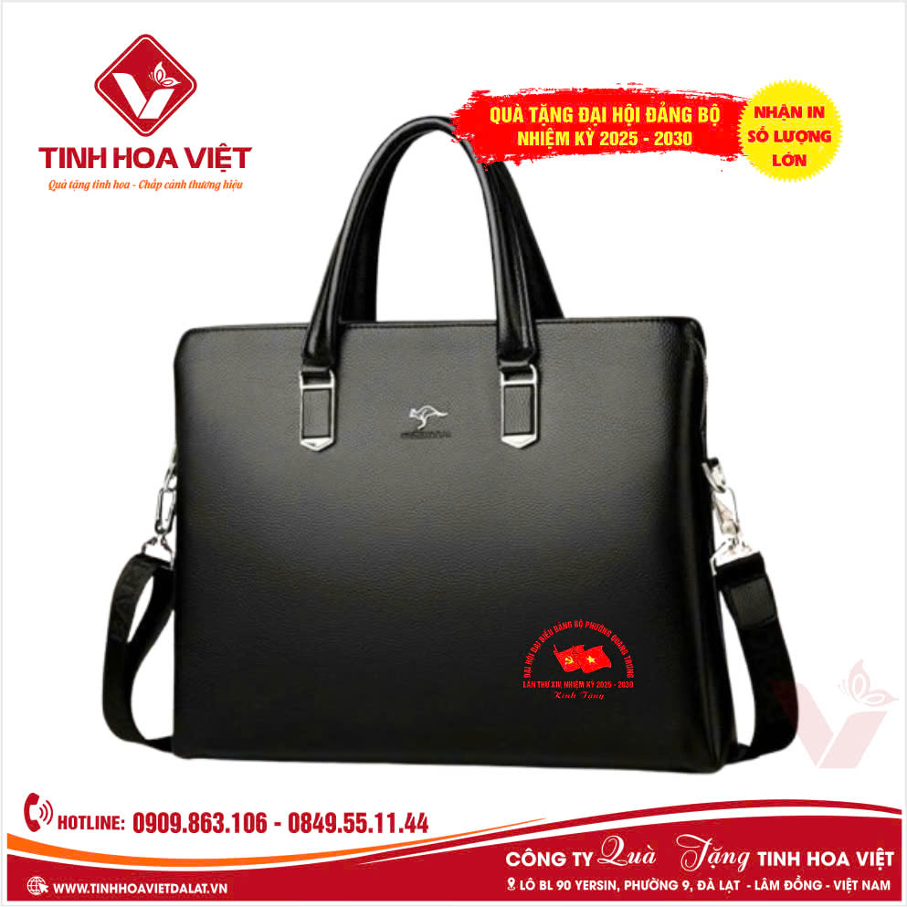 Đơn Vị In Ấn Cặp Da Quà Tặng Đại Hội Đảng Bộ 2025 - 2030