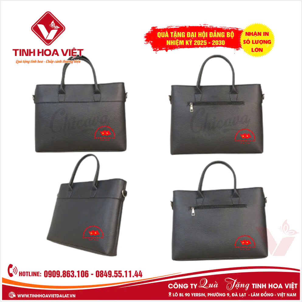 Đơn Vị In Ấn Cặp Da Quà Tặng Đại Hội Đảng Bộ 2025 - 2030