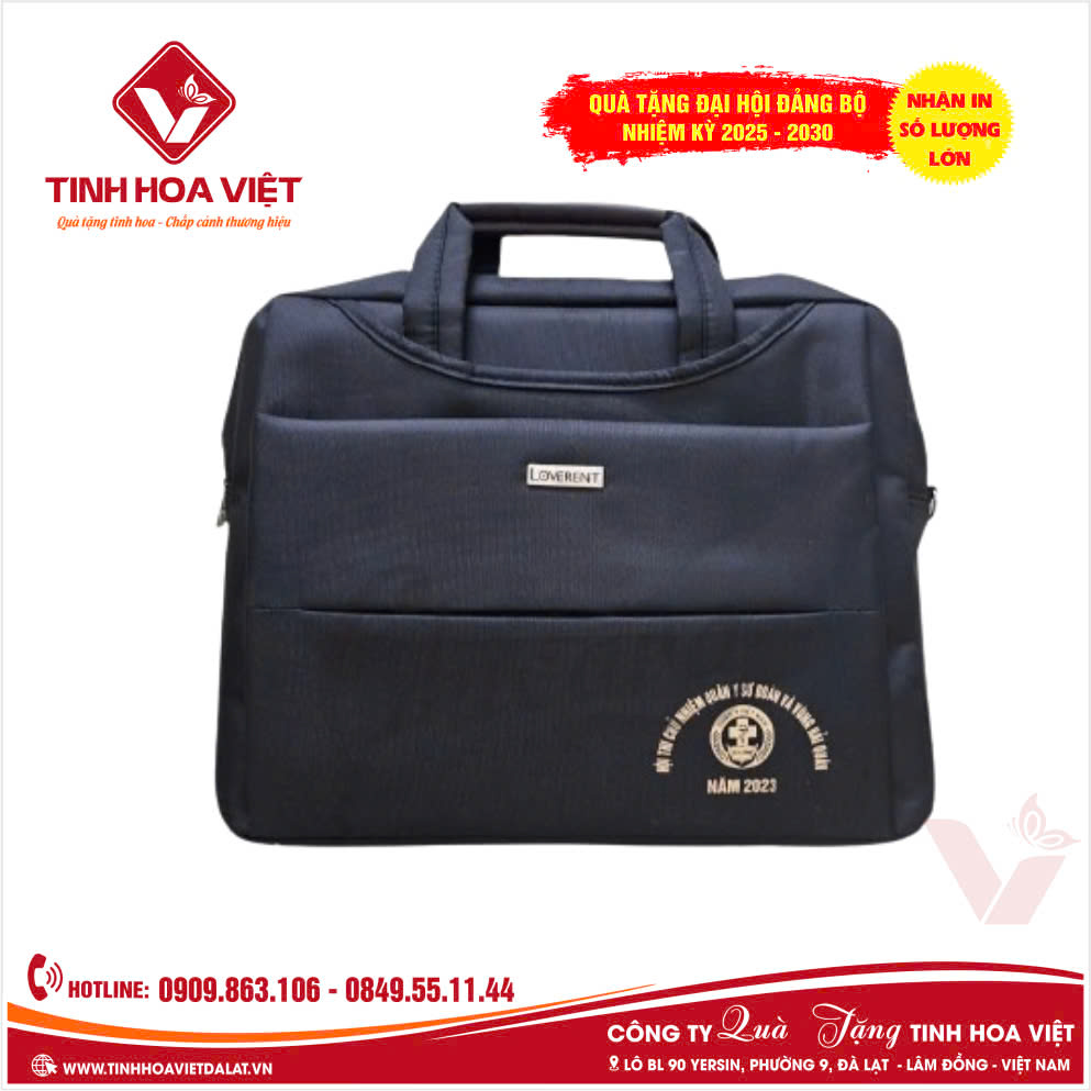 Xưởng Sản Xuất In Ấn Cặp Da Quà Tặng Đại Hội Đảng Bộ