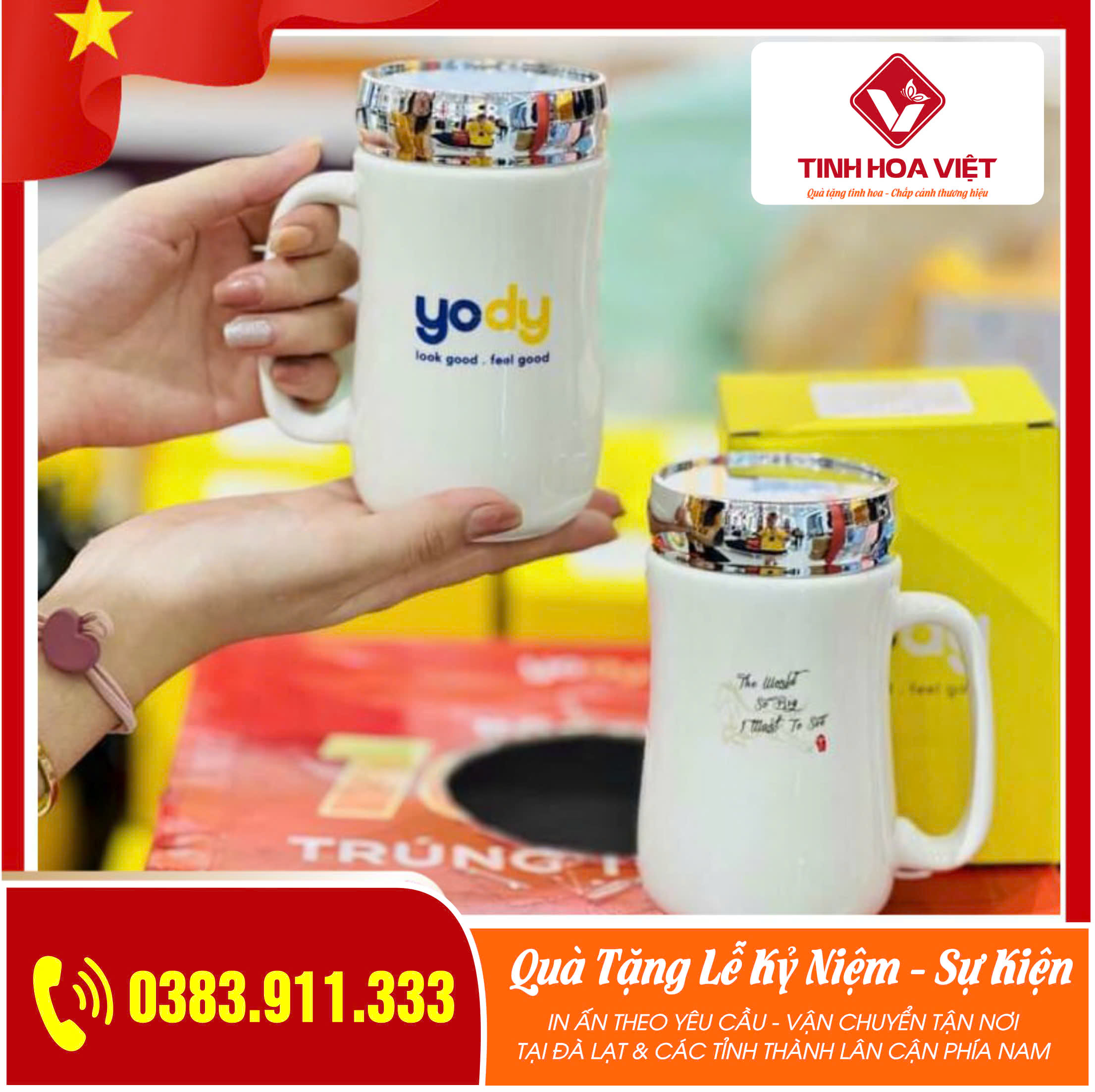 Ly – Cốc Sứ, Thủy Tinh In Logo – Quà Tặng