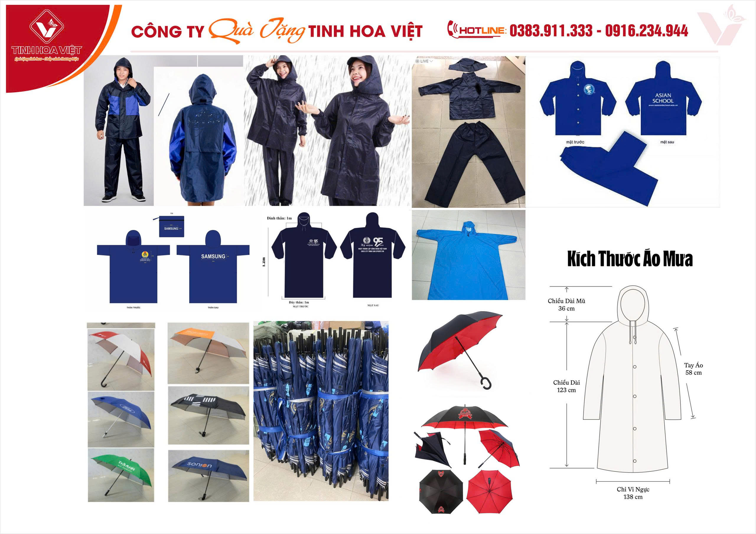 Xưởng In Ấn Cung Cấp Sỉ Lẻ Áo Mưa Ô Dù Tại Đà Lạt