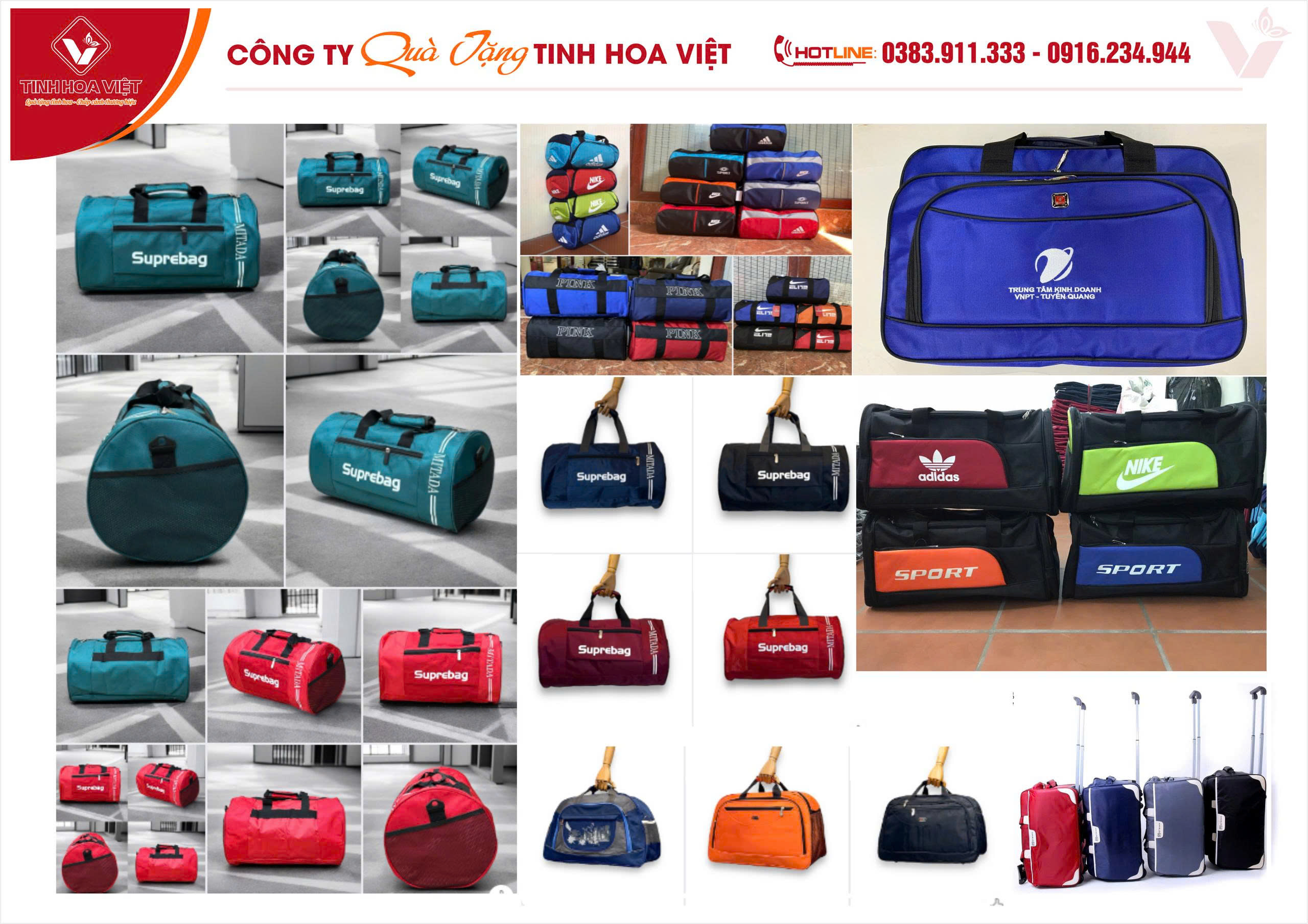 Balo - Túi Sách Valy In Logo Thương Hiệu Quà Tặng