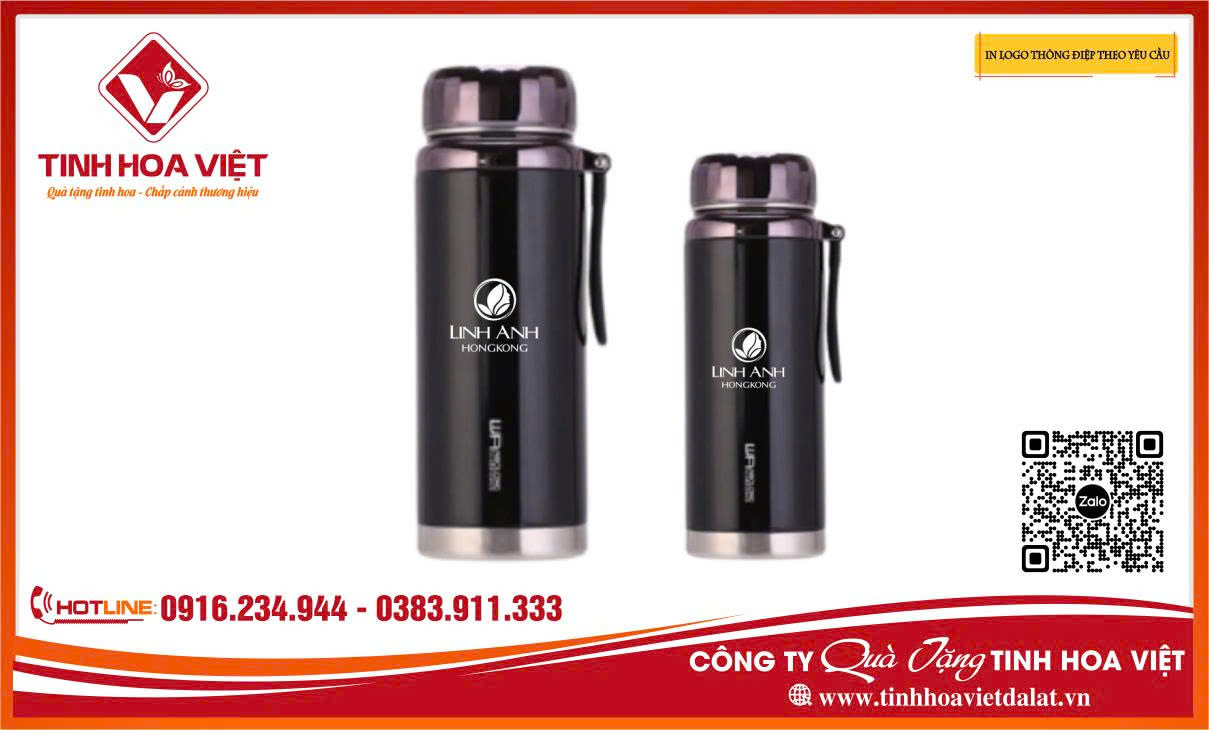 Bộ Quà Tặng Cao Cấp: Bình Giữ Nhiệt + Sổ Da + Bút Kim Loại