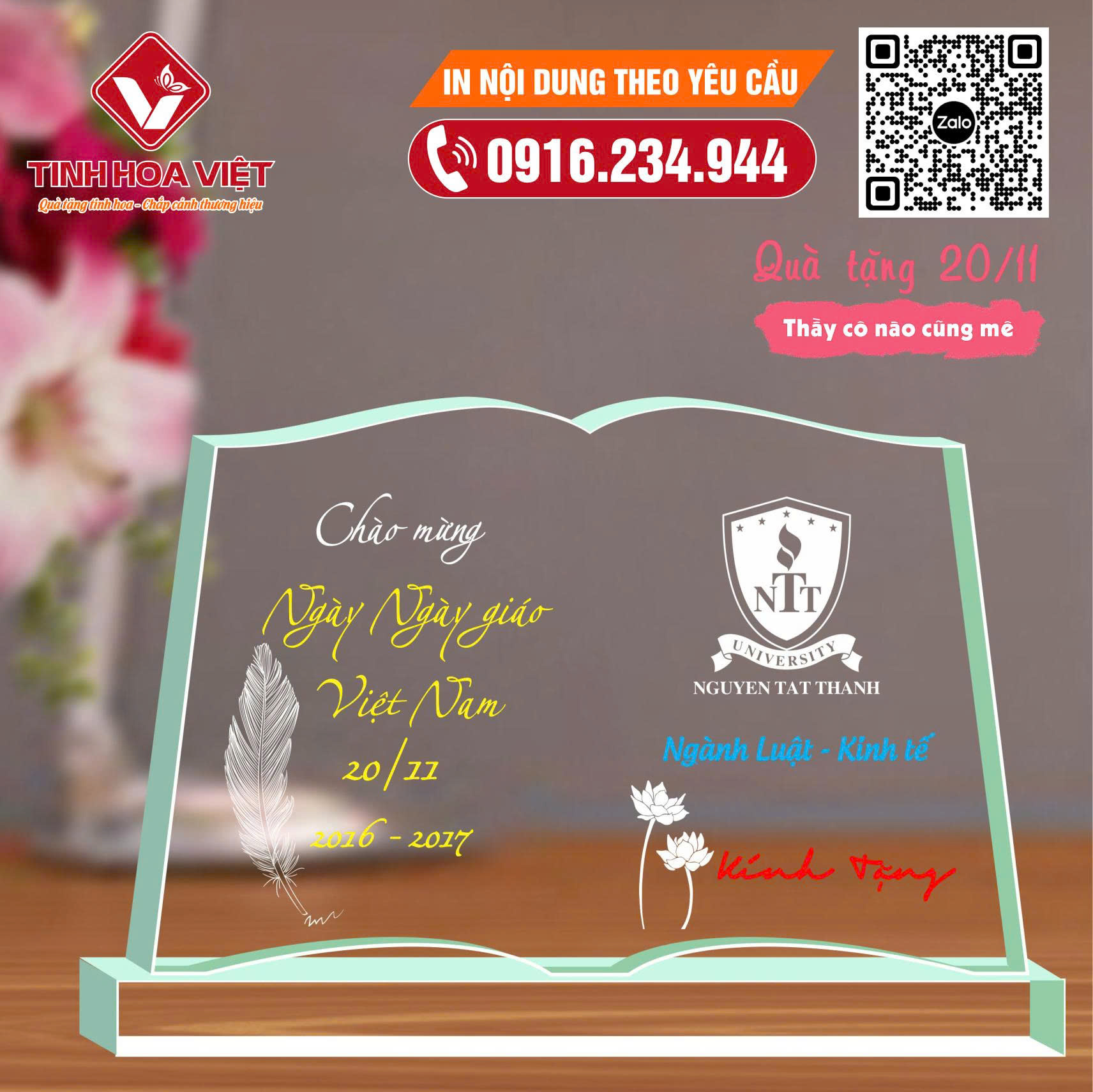 Top 5 món quà 20 - 11 in ấn ý nghĩa nhất năm 2025