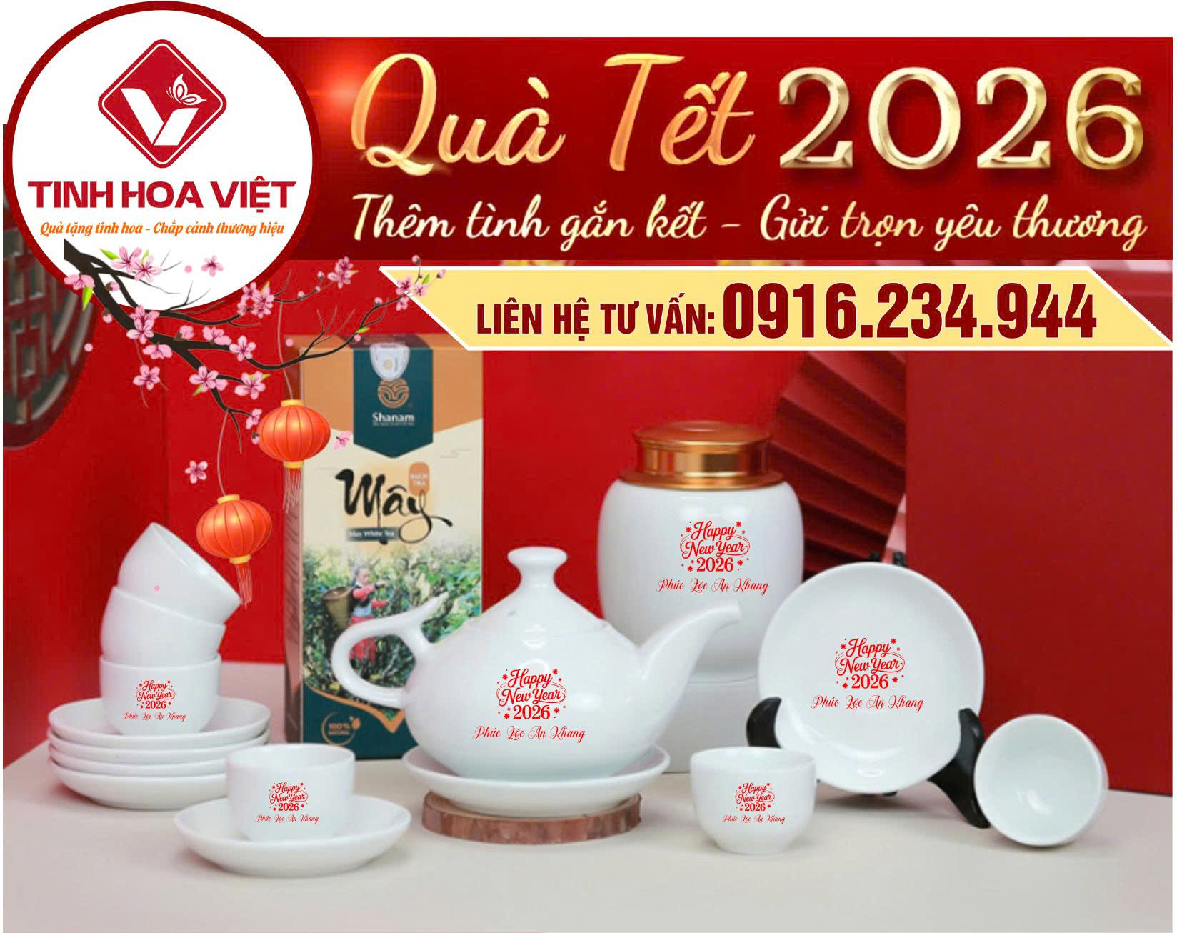 Ý Nghĩa Tặng Bộ Ấm Trà In Logo Dịp Tết 2026 Cho Doanh Nghiệp - Tổ Chức - Sự Kiện