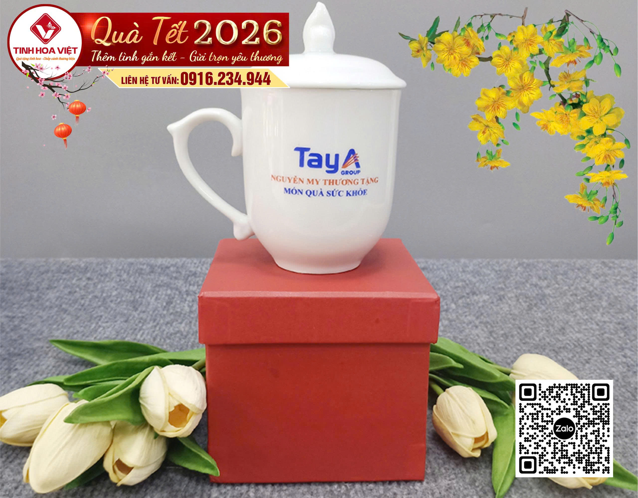 Quà tặng doanh nghiệp in logo gốm sứ | Giải pháp marketing bền vững 2026