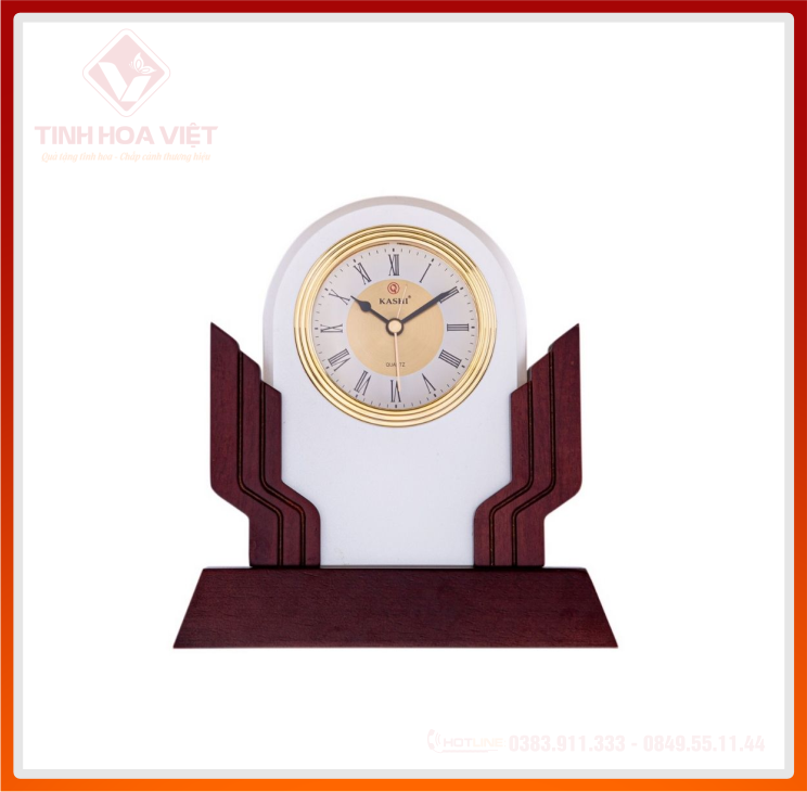 Biểu Trưng Đồng Hồ Gỗ Để Bàn Lưu Niệm