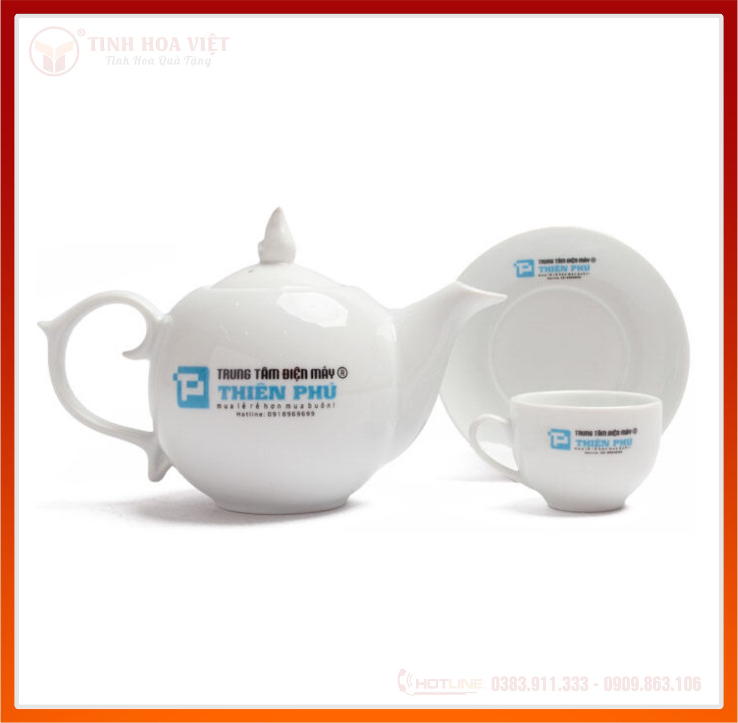 Bộ ấm chén gốm sứ