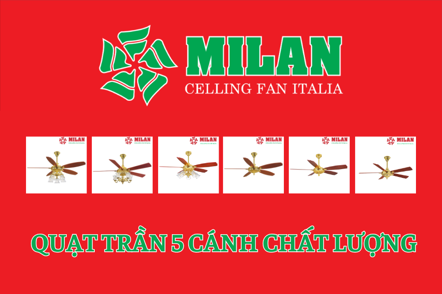 Quạt trần Italia - Địa điểm quạt trần 5 cánh uy tín, chất lượng