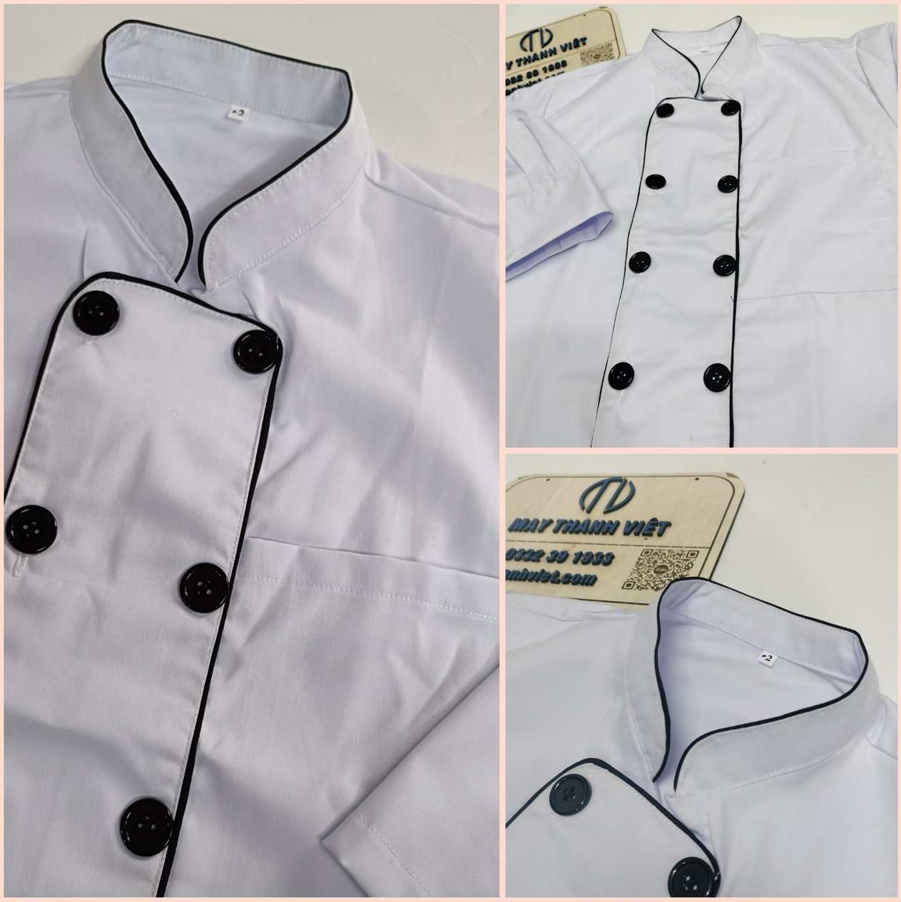 áo bếp trắng