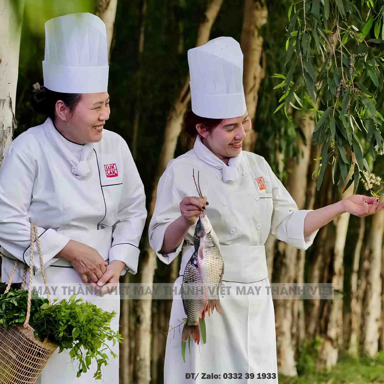 Áo bếp trưởng nữ