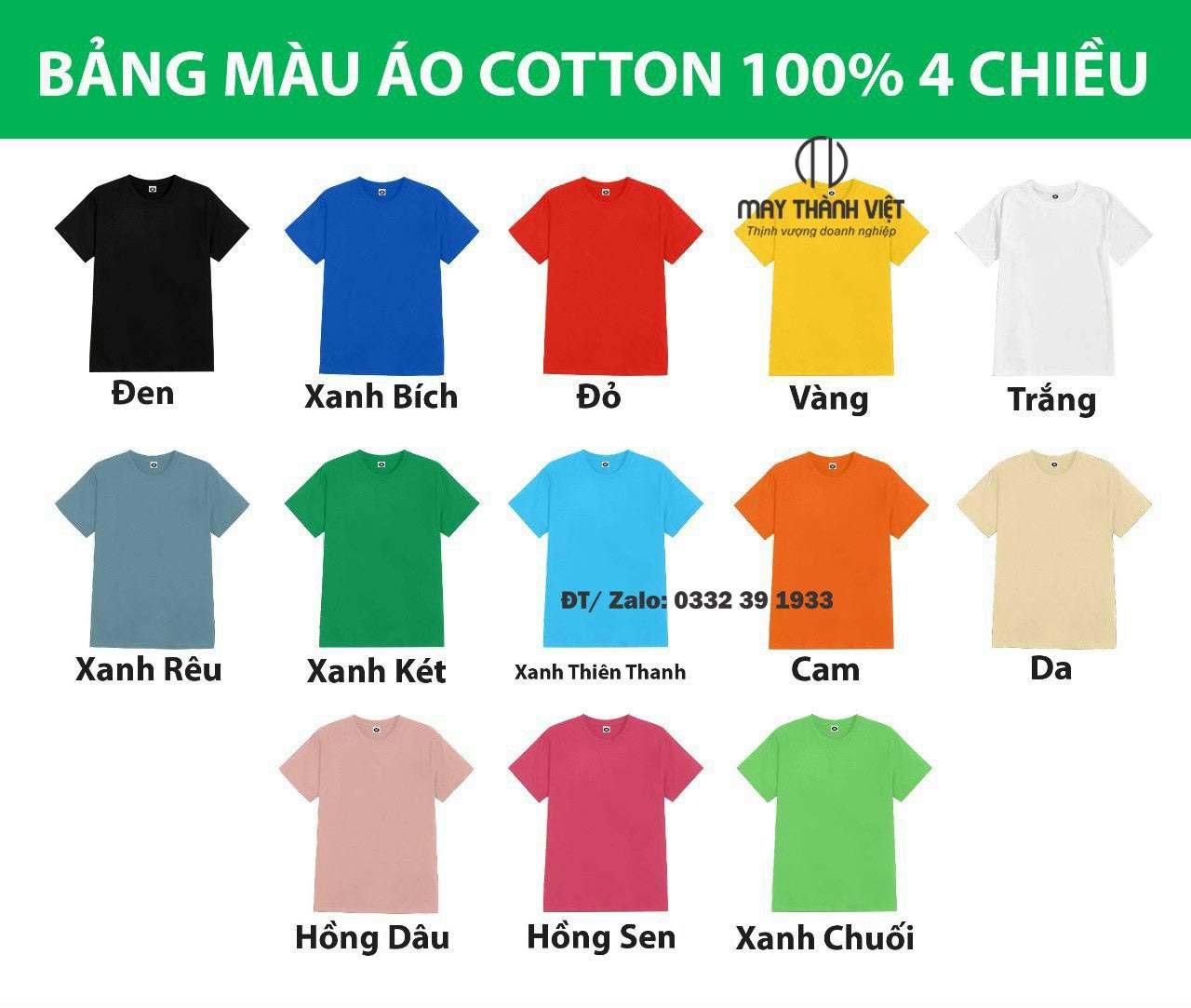 áo thun trơn cotton 4 chiều