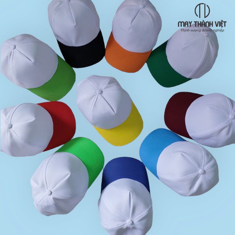 bảng màu mũ trắng phối lưỡi khác màu