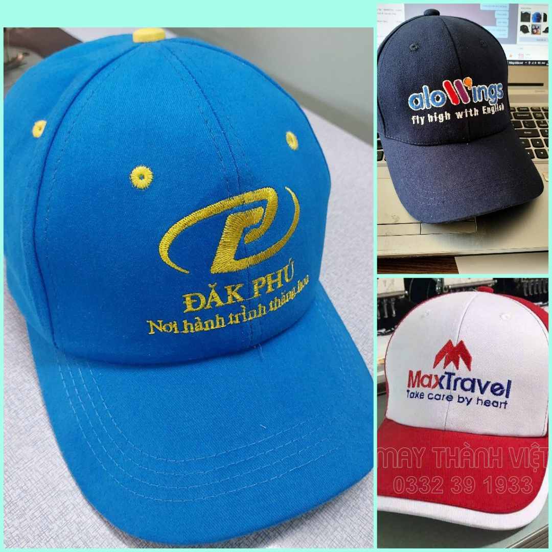 Đặt mũ đồng phục 6 múi thêu đẹp