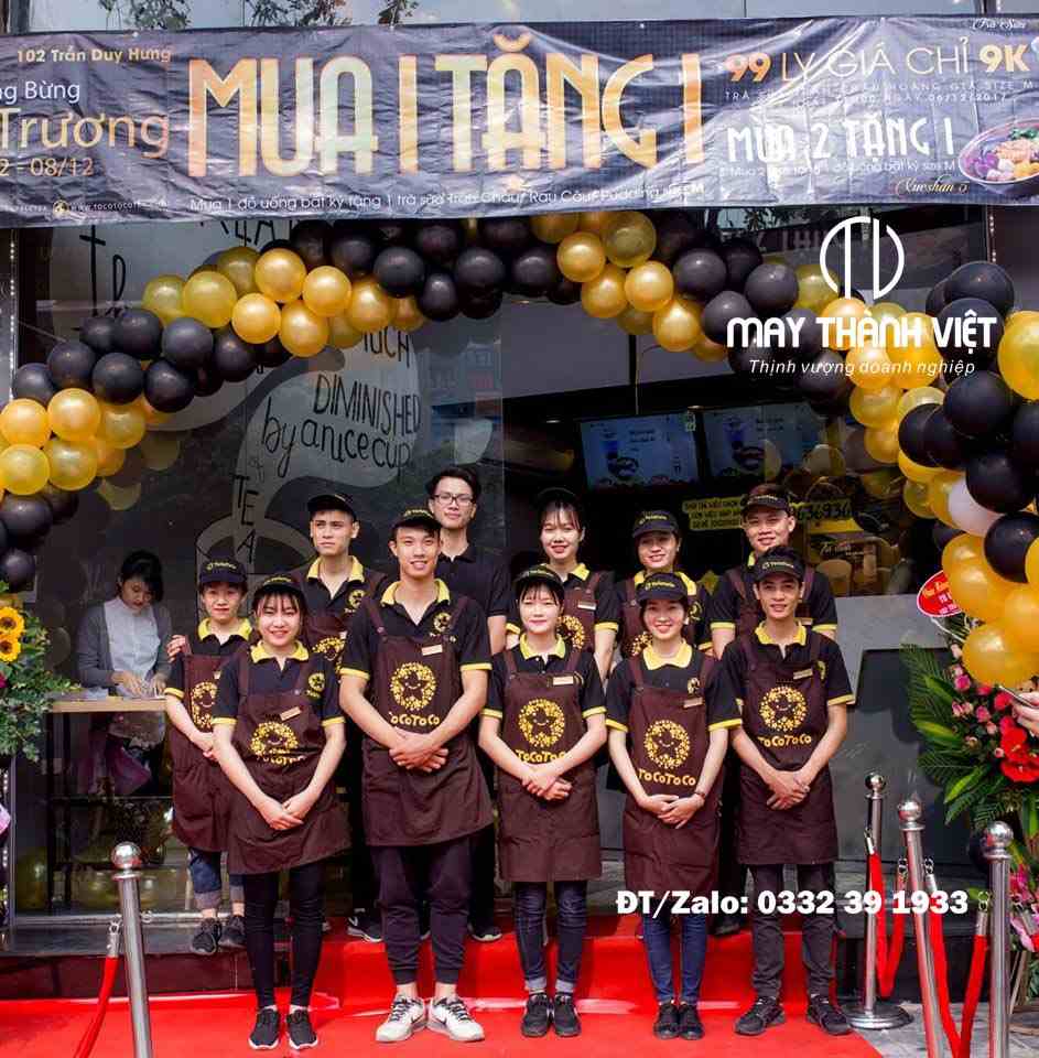 đồng phục quán trà sữa