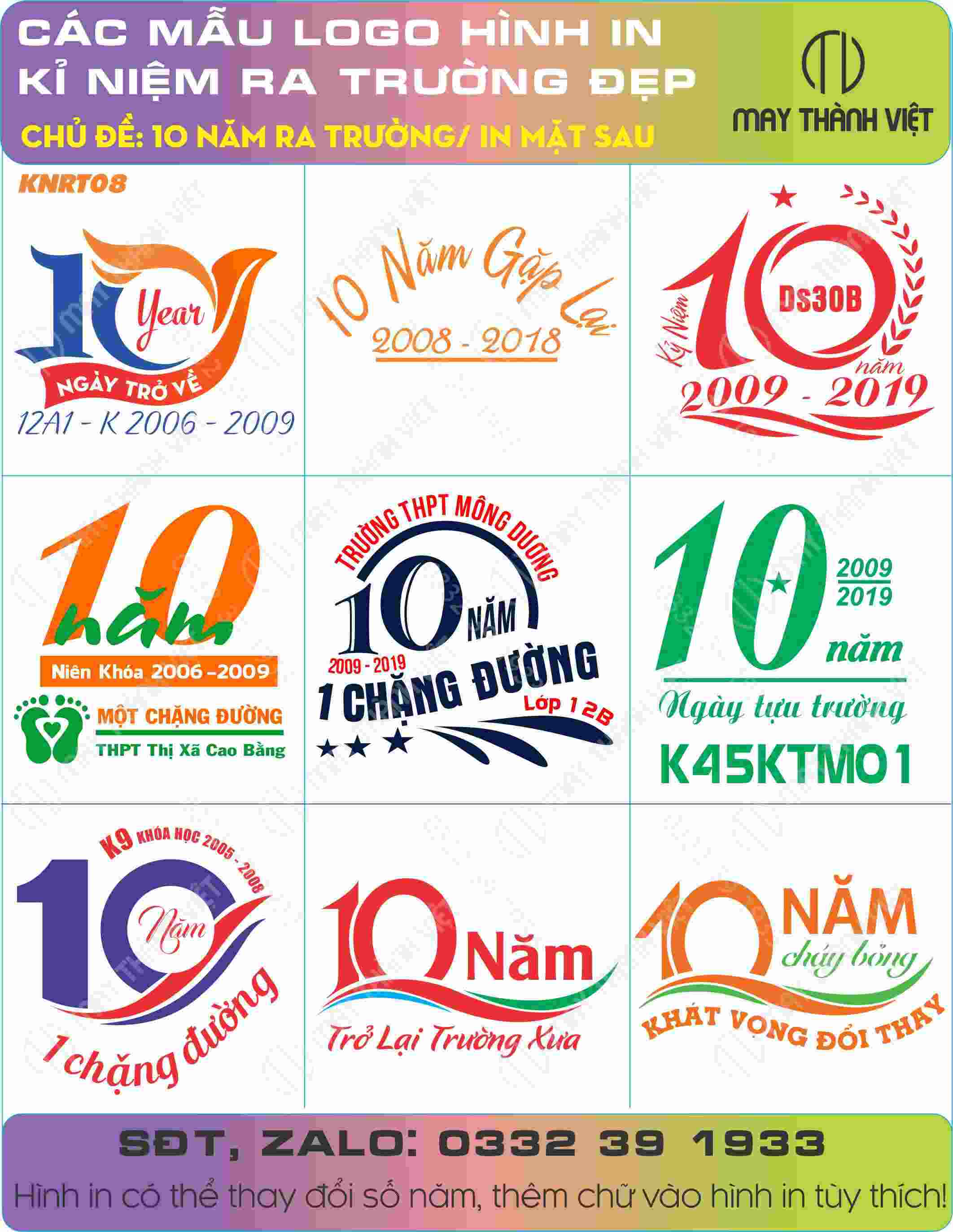 áo kỷ niệm 10 năm ra trường tại Hải Dương