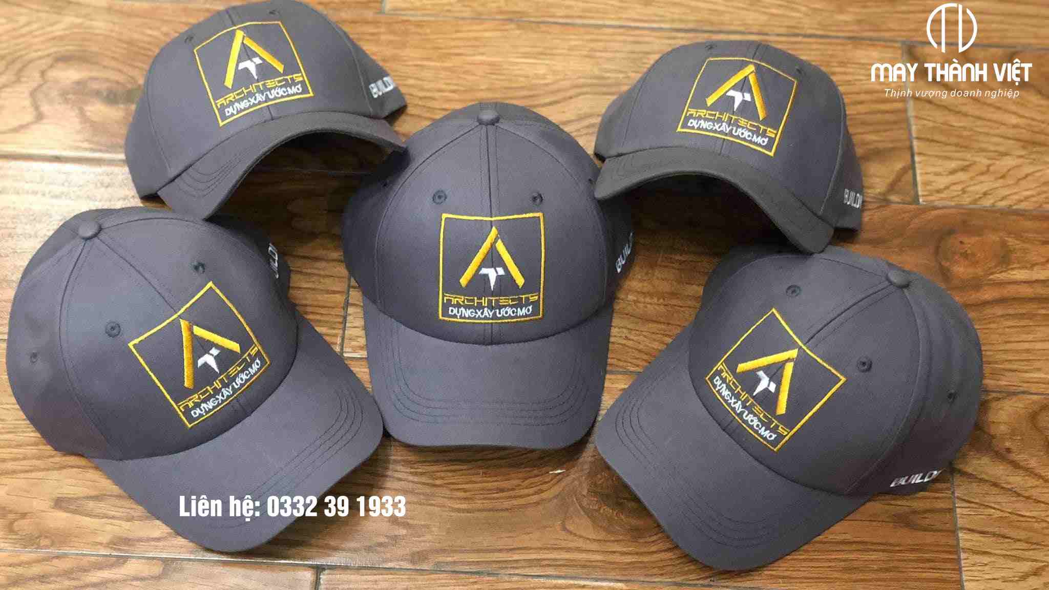 may nón kết công ty xây dựng