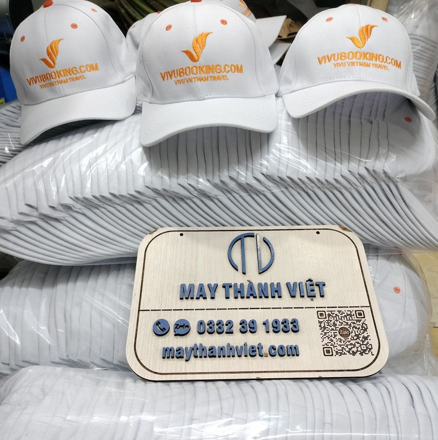 Mũ nón du lịch công ty Vivubooking - May Thành Việt