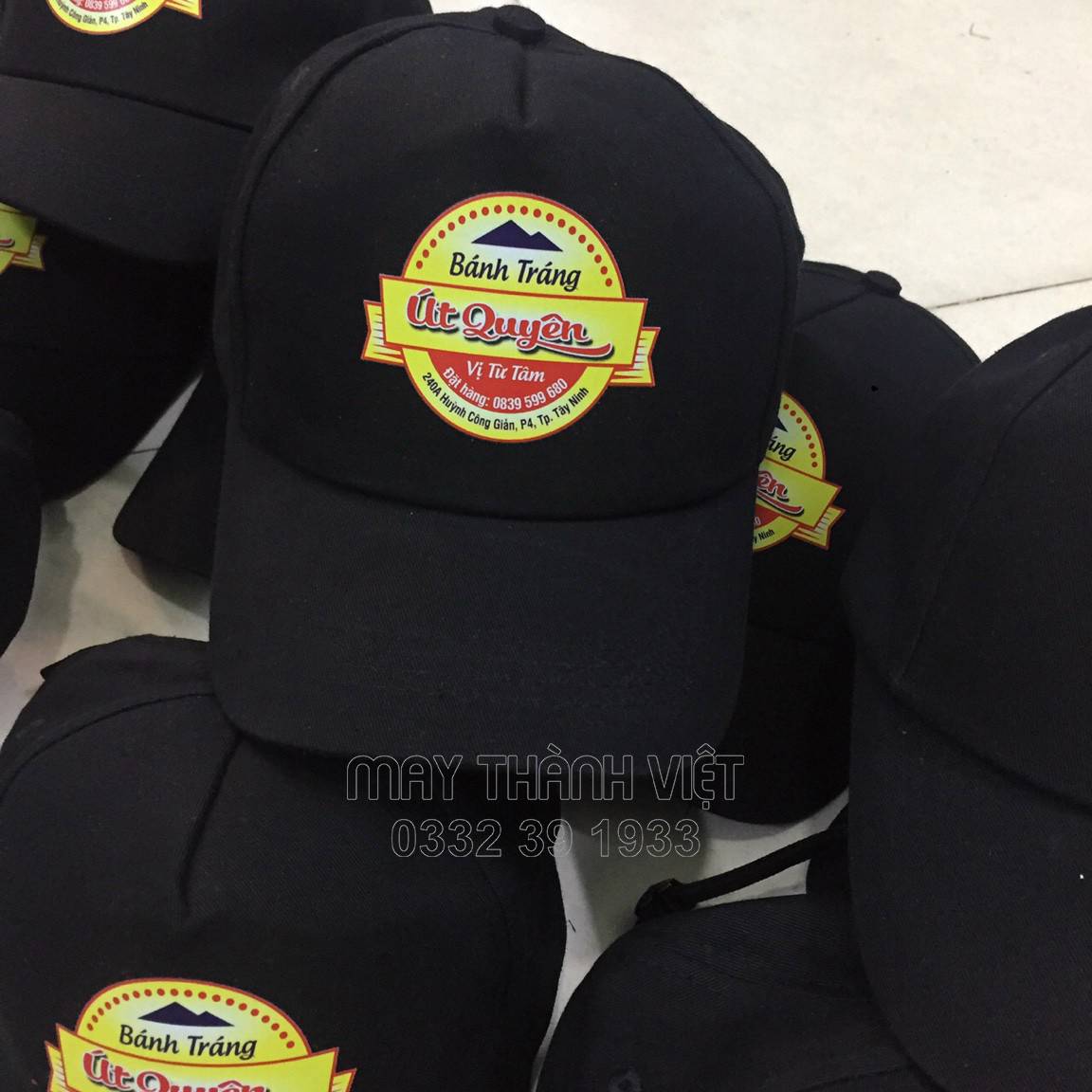 mũ đồng phục nhà hàng màu đen