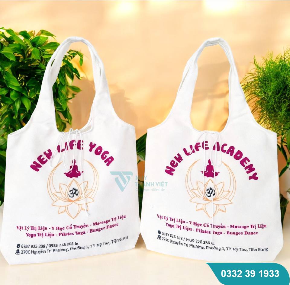 túi vải bố có dây kéo