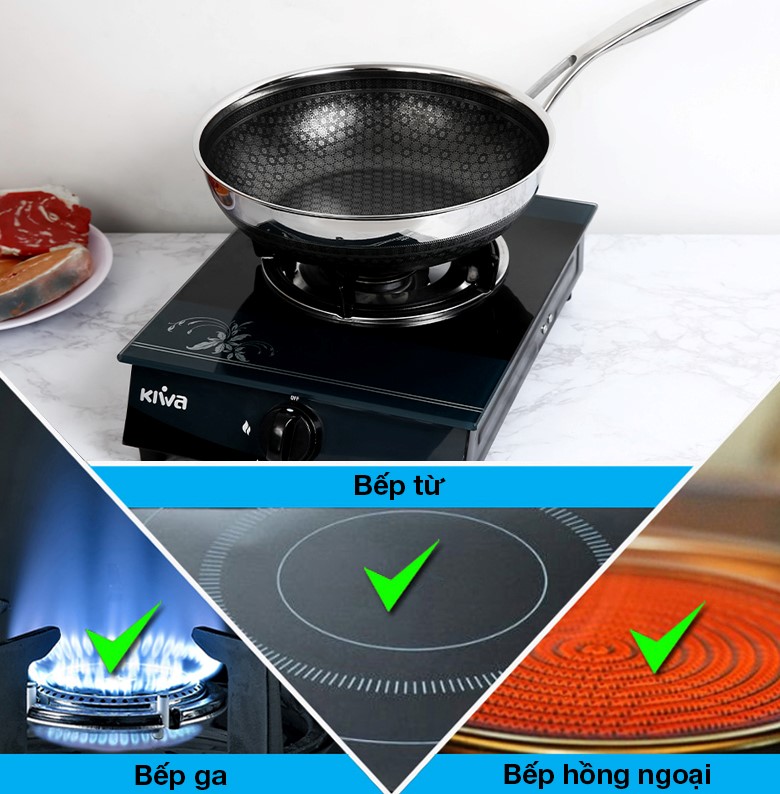 Chảo Blackcube dùng dc cho mọi loại bếp