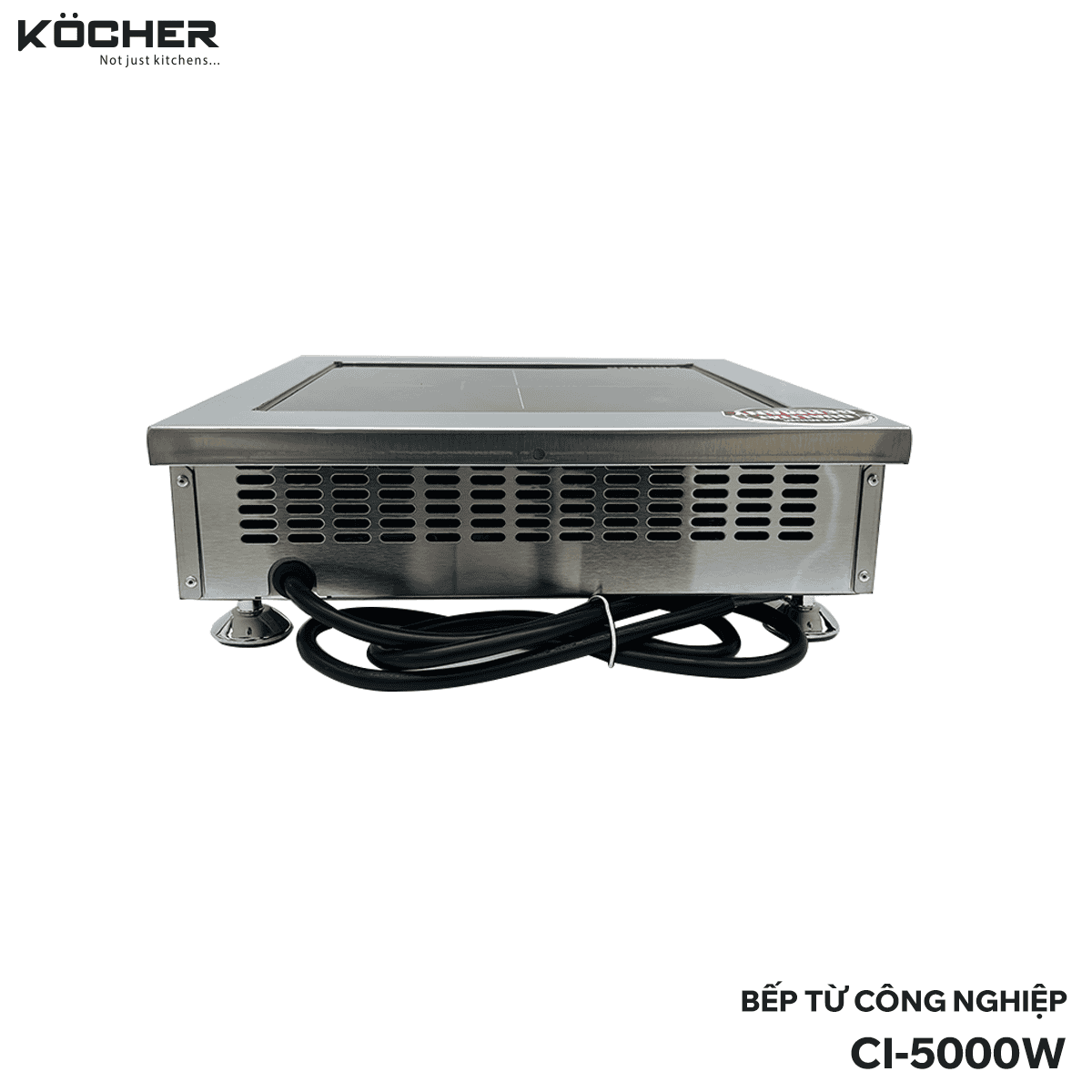 Thiết kế bếp từ công nghiệp Köcher CI-5000W thân vỏ Inox 201