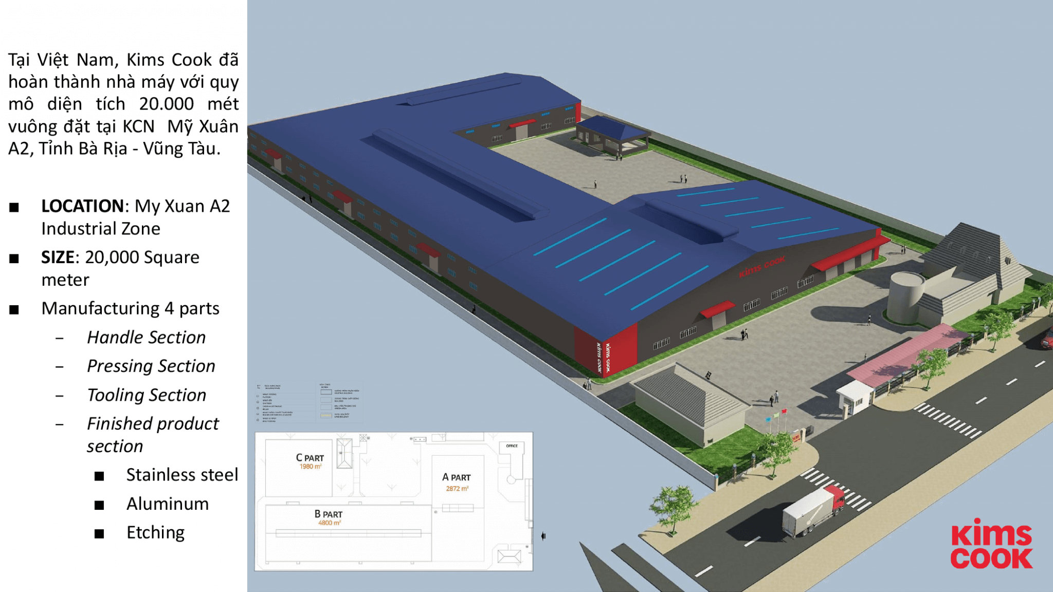 Nhà máy sản xuất của Kims Cook tại Việt Nam