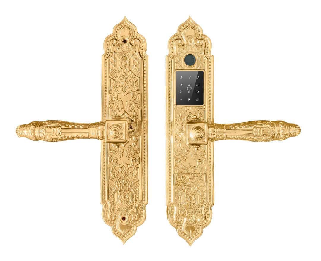 Khóa cửa phòng biệt thự Demax EL350 24K Gold mạ vàng