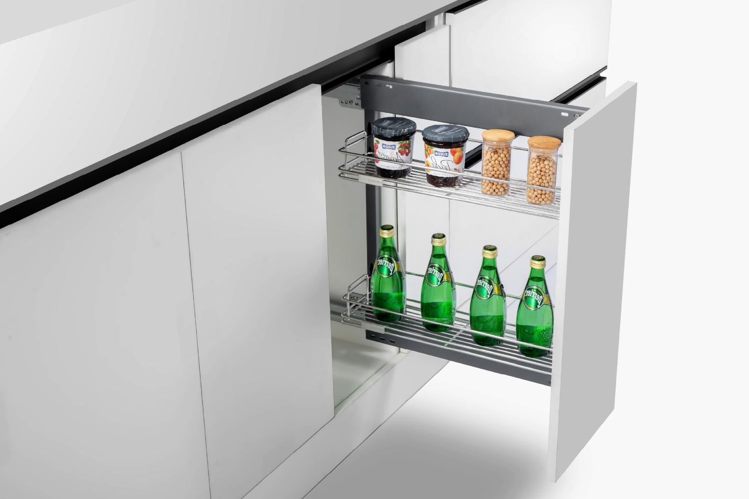 KỆ ĐỰNG CHAI LỌ TẨY RỬA XU.200S - Phụ kiện tủ bếp Grand X