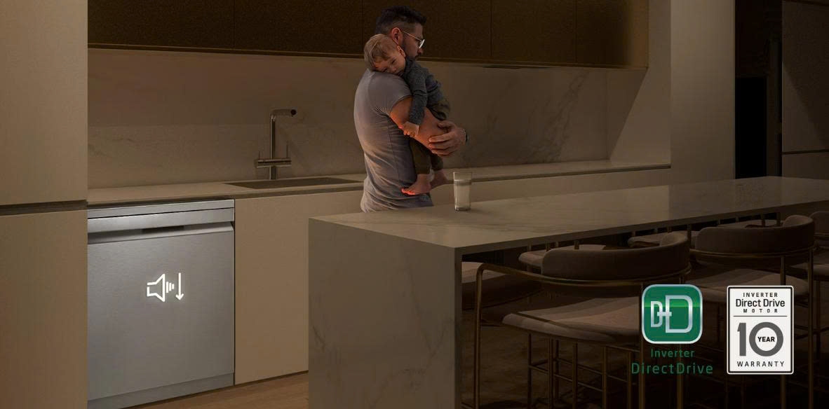 Máy rửa bát LG Quadwash TrueSteam™ màu Be LDT14BGA3: Giải pháp rửa bát thông minh cho căn bếp hiện đại