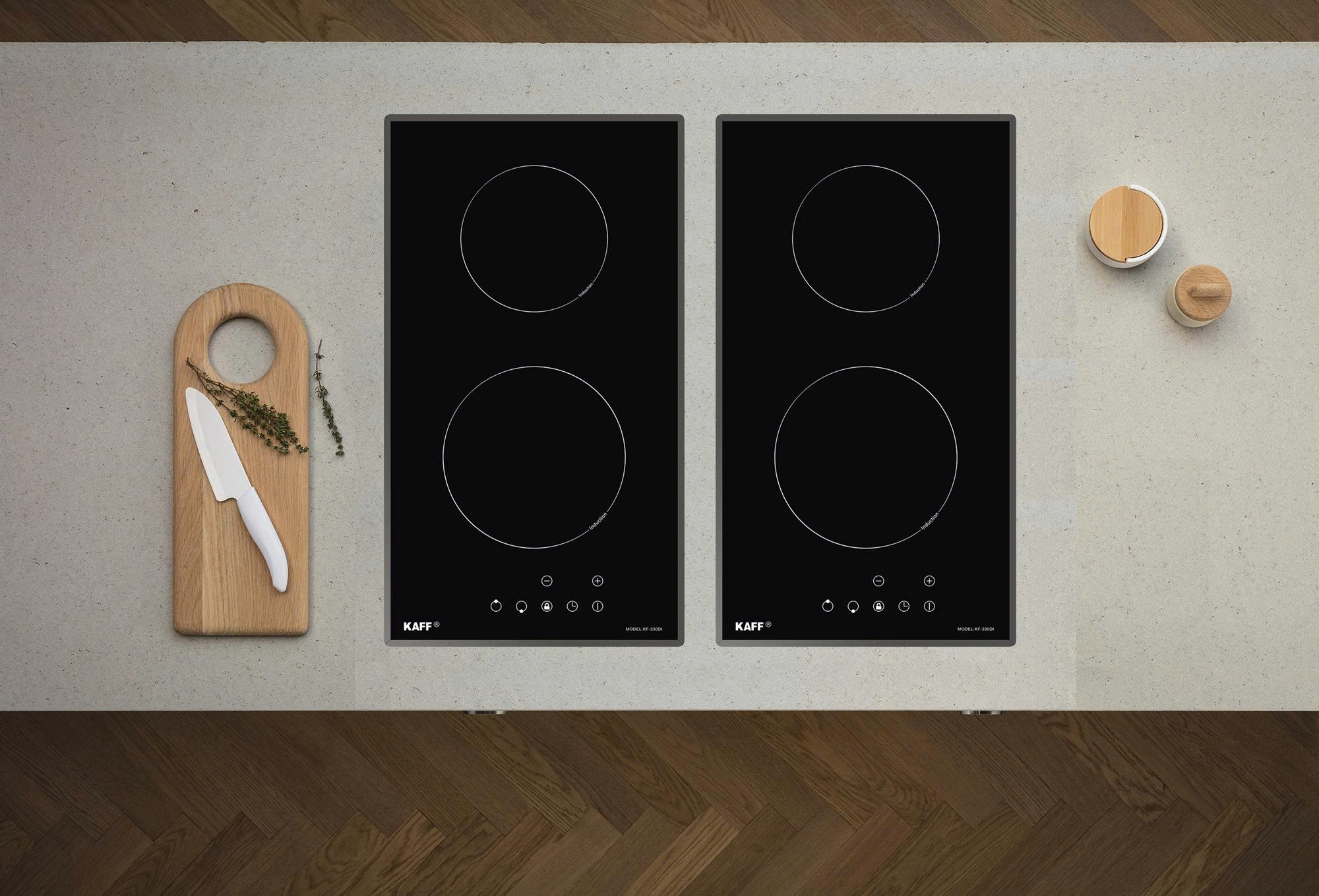 Bếp từ Domino 2 từ Kaff KF - 330DI