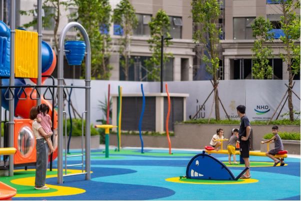 view nội khu, sân vui chơi trẻ em