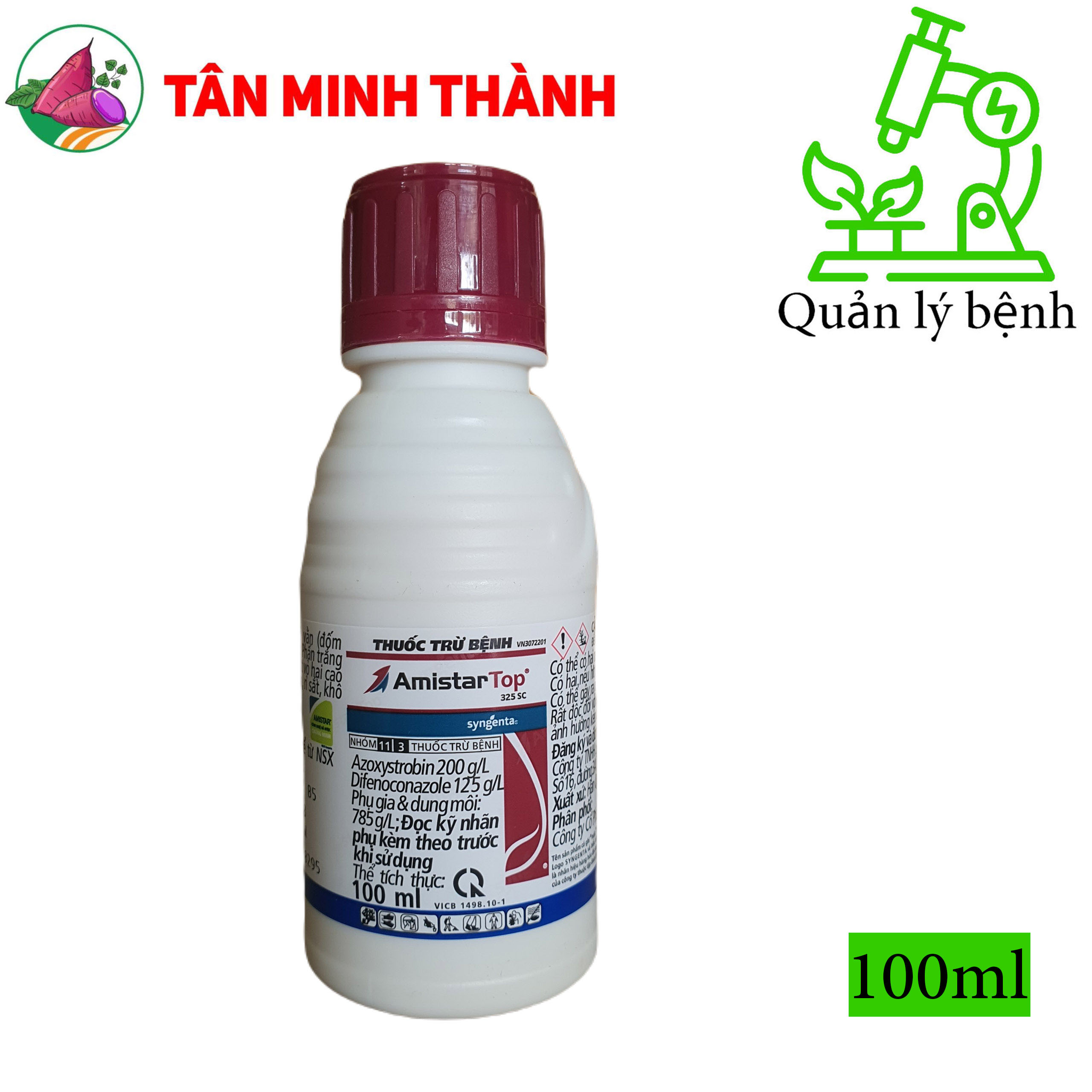 Amistar Top 325SC - Syngenta Thuốc trừ bệnh lem lép hạt, đạo ôn lúa, khô vằn, đốm lá, phấn trắng, chết cây con, thán thư, rỉ sắt, khô nứt vỏ