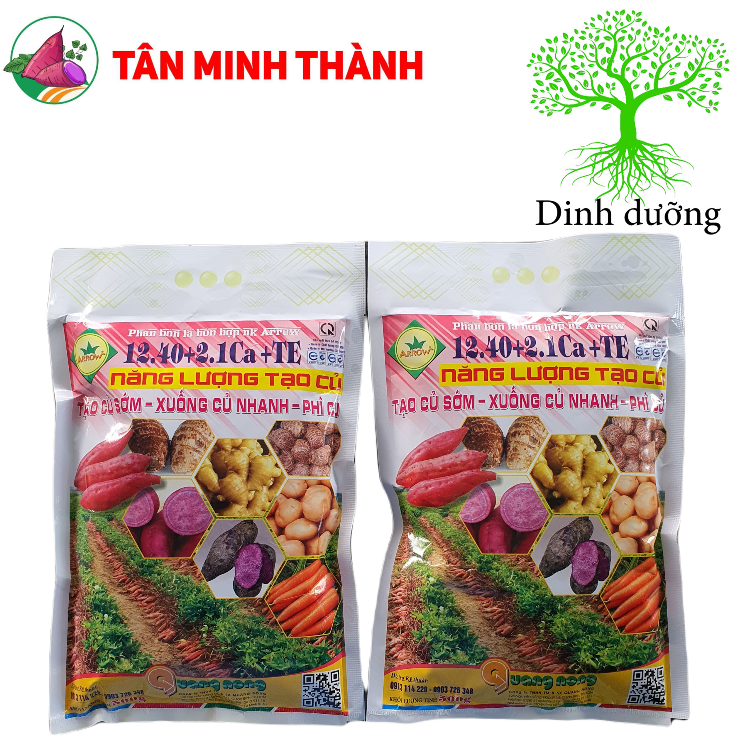12-0-40+2.1Ca+TE - Thuốc tạo củ khoai lang, xuống củ nhanh, phì củ cà rốt, khoai từ, nghệ, rừng