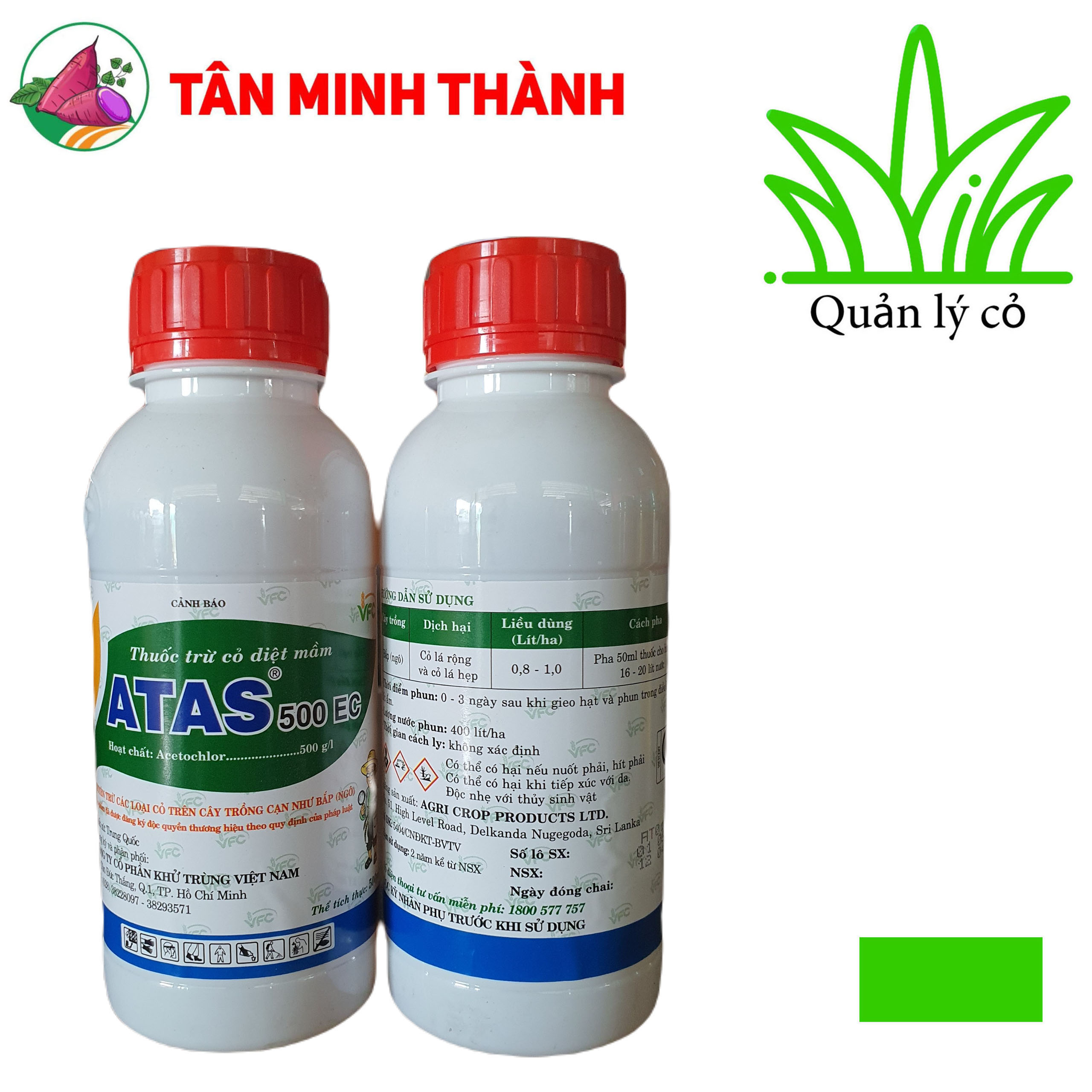 Atas 500EC - Thuốc trừ cỏ diệt mầm cho khoai lang, bắp