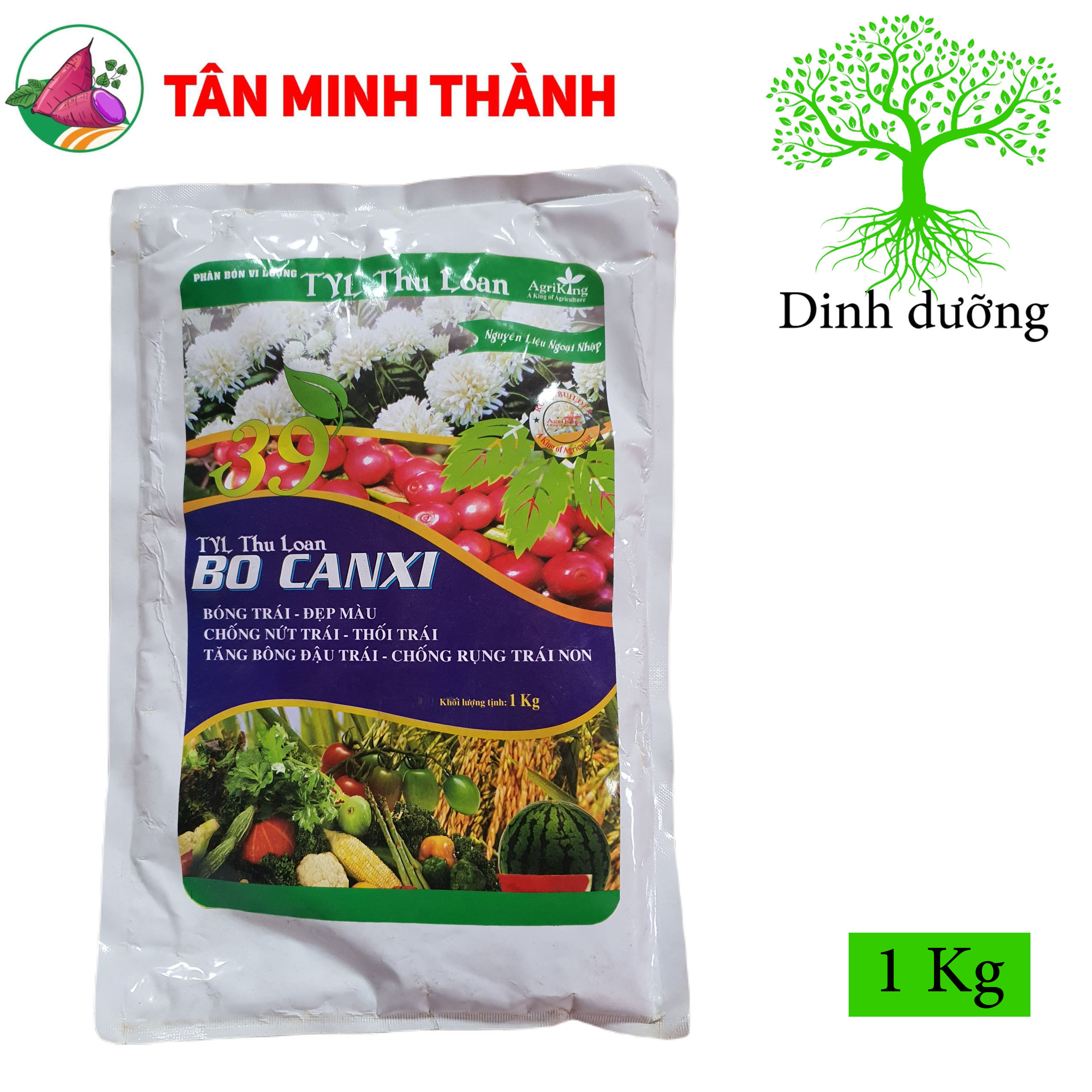 Bo Canxi - Thuốc bóng trái, đẹp màu, chống nứt trái, thối trái, tăng bông, đậu trái, chống rụng trái non