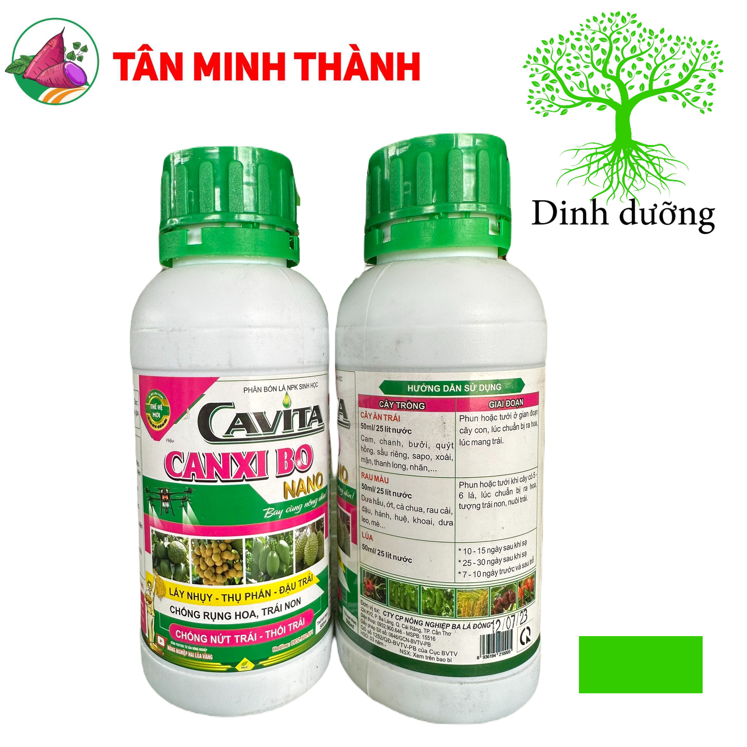 Canxibo Nano - Thuốc kích thích lấy nhụy, đậu trái, chống nức trái, giúp vỏ trái cứng chắc có màu sắc đẹp