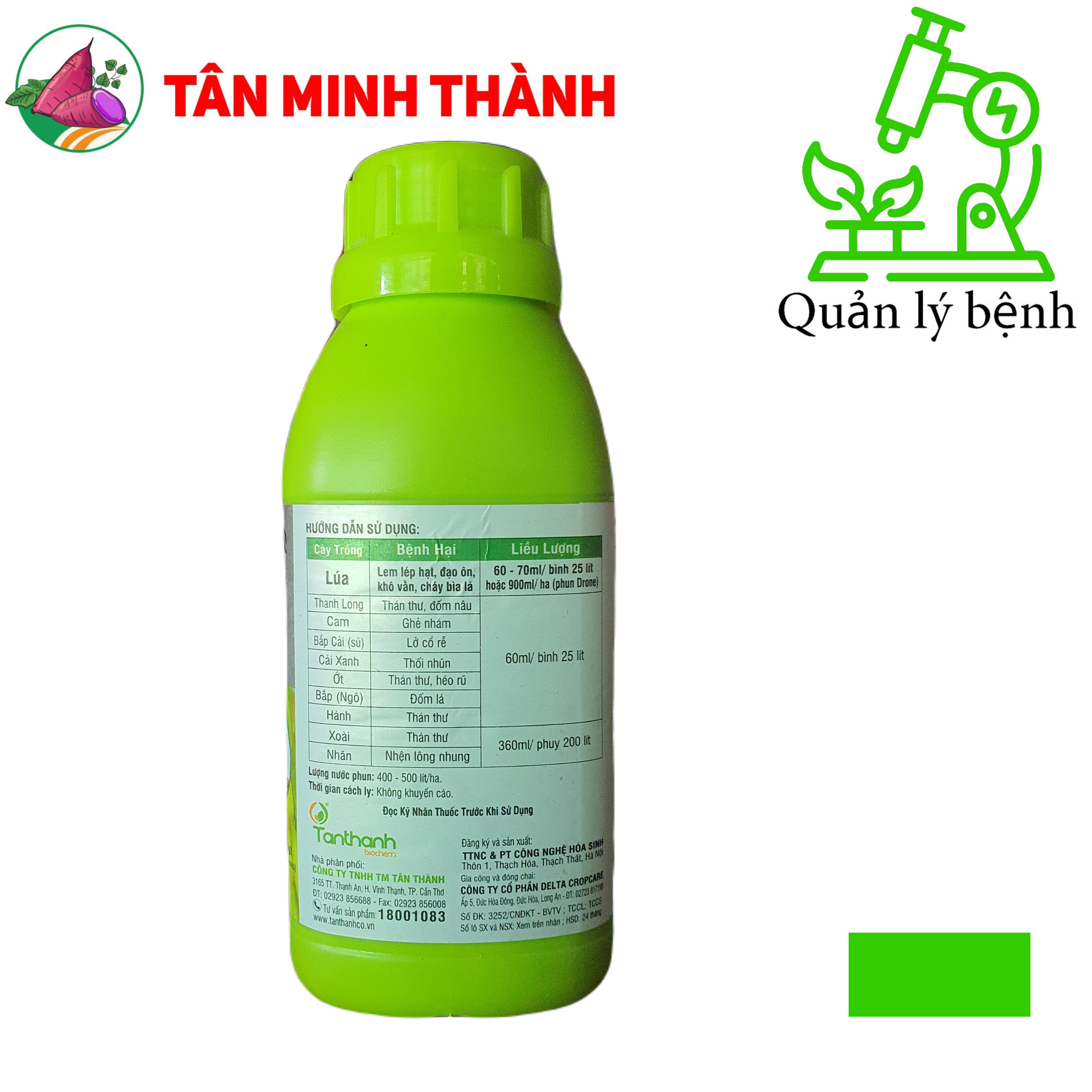 Chubeca 1.8SL - Thuốc trừ bệnh đạo ôn, khô vằn, cháy bìa lá, thán thư, đốm nâu, ghẻ nhám cam, lỡ cổ rễ, héo rũ