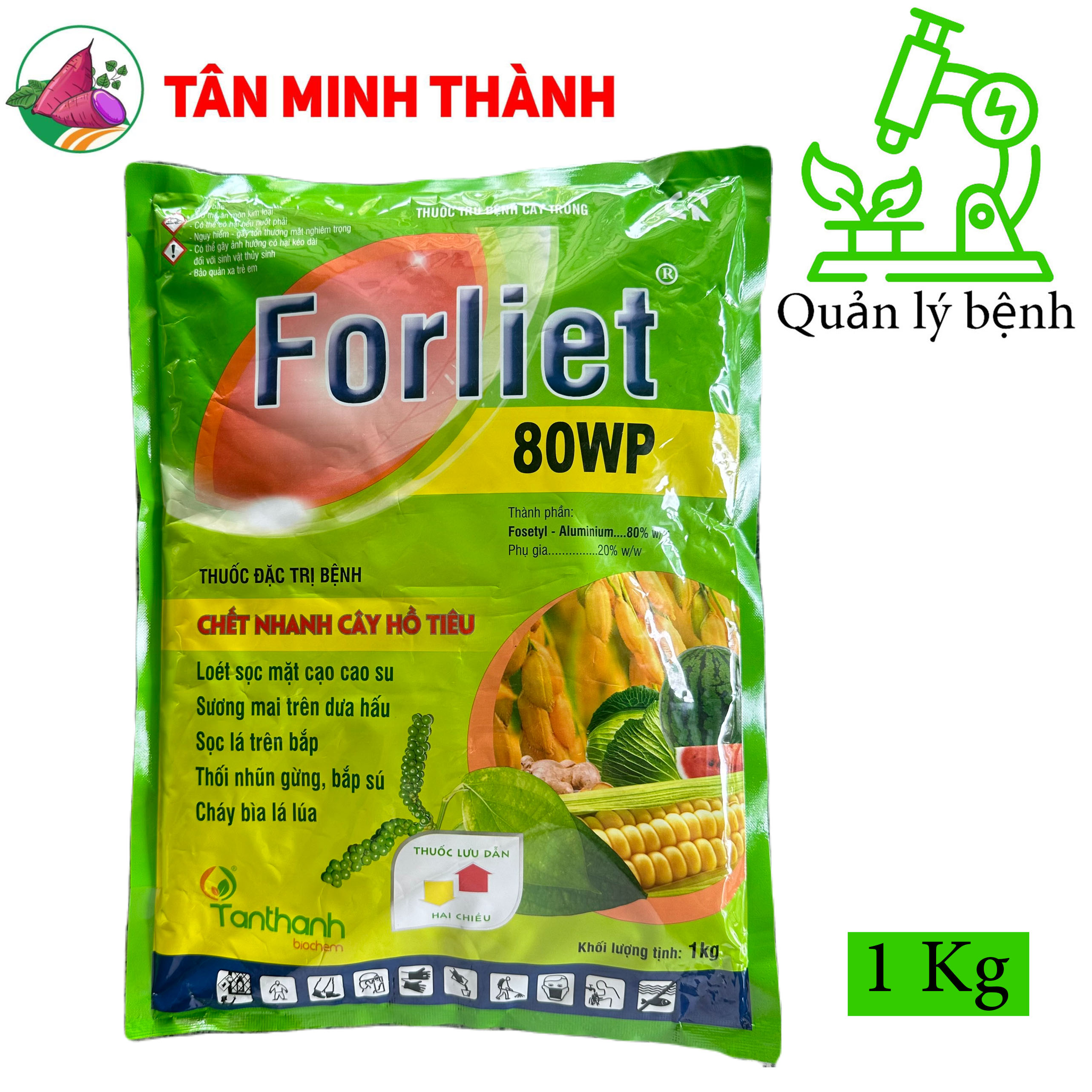 Forliet 80WP Thuoc tru benh loet soc mat cao suong mai soc la thoi nhun chay la